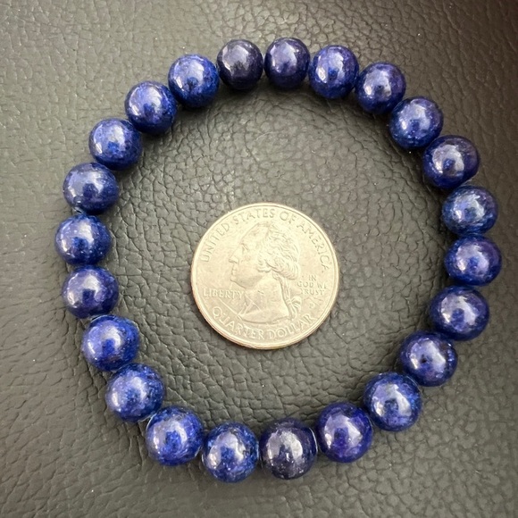 ❤️ Lapis Lazuli Semi-Precious Stone Bracelet 8mm - Picture 3 of 5
